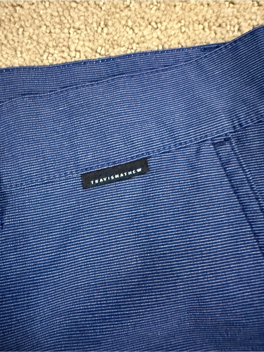 Travis Mathew Navy Performance Flat Front Shorts - Picture 4 of 10